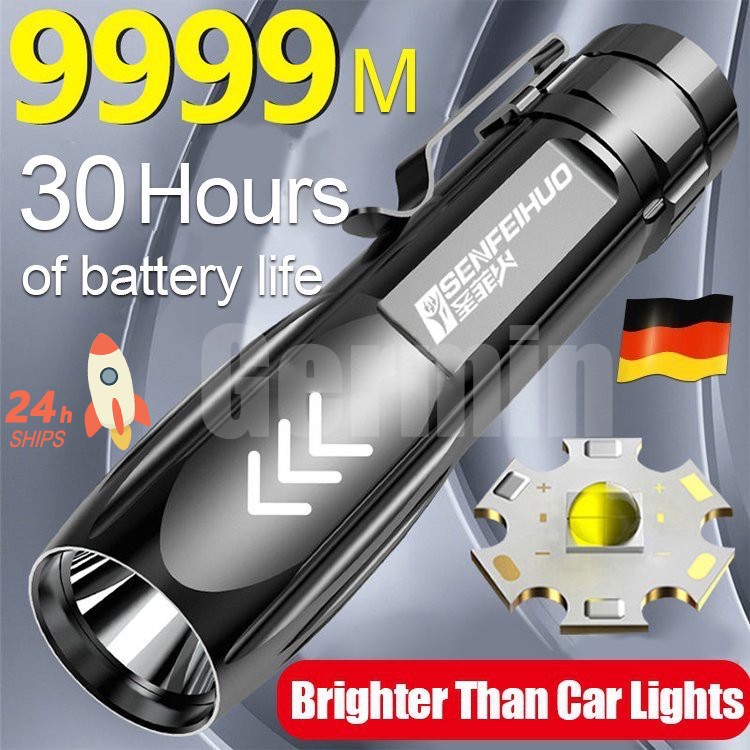 Mini Flashlight USB Rechargeable Powerful 7x common brightness Led ...
