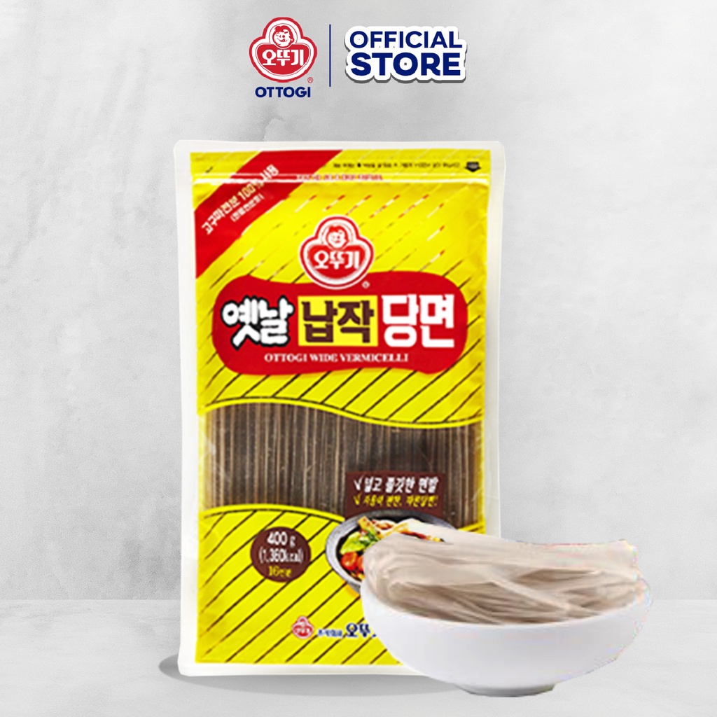 Ottogi Large Fiber Dry Flat Noodles 400g Shopee Philippines