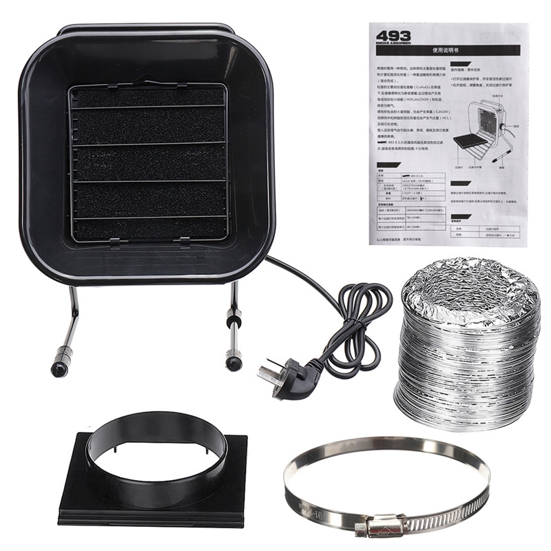 AC 220V Solder Smoke Absorber Soldering Iron Work Soldering Smoking Fan ...