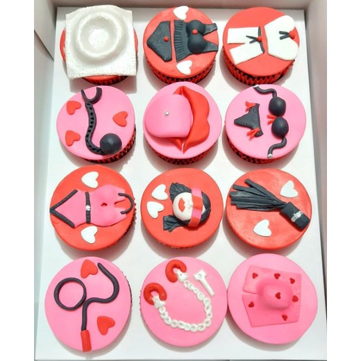 Bridal Shower Naughty Edible Fondant Cupcake Toppers Shopee Philippines