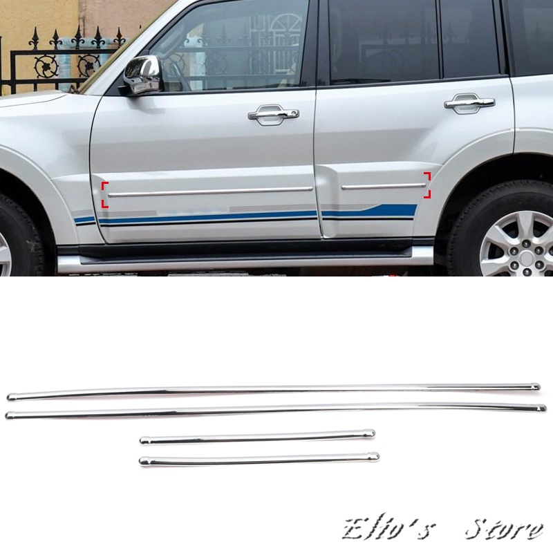 ABS Chrome Exterior Car Door Molding Strips Cover Trim For Mitsubishi