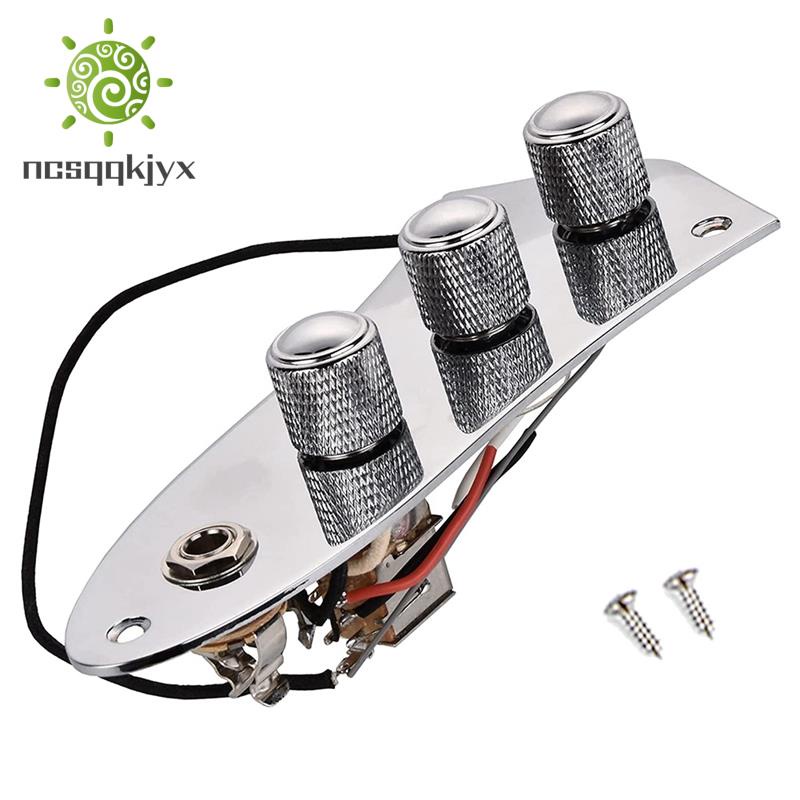 Prewired Control Plate for Jazz Bass Guitar,Loaded J Bass Control Board