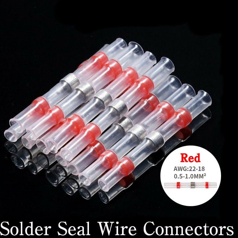 50/100PCS Red Solder Seal Wire Connectors 3:1 Heat Shrink Insulated ...