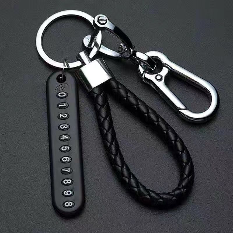 Anti-lost Phone Number men's mini Car Motorcycle Keychain Pendant ...