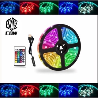 3528 5M LED strip light RGB 24keys Remote Control 12V Power Adapter Tape  Christmas Decor Lights Lamp