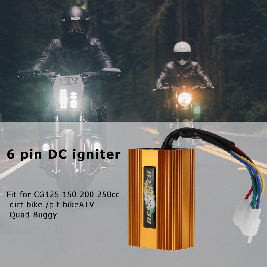 6Pin Racing DC CDI for CG125 150 200 250cc Dirt Pit Bike ATV Quad Buggy ...