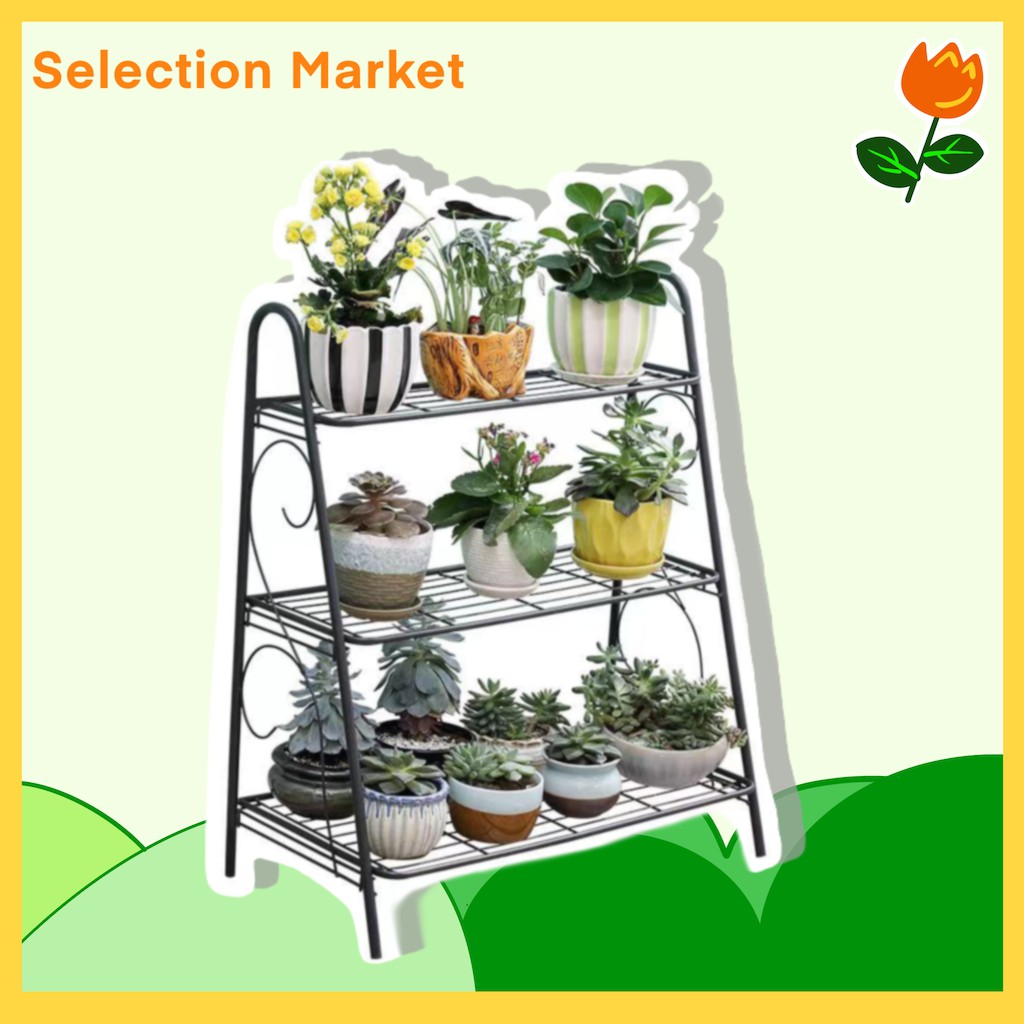 COD Flower rack Multipurpose Garden Multi Tiers Metal Wire Flower ...
