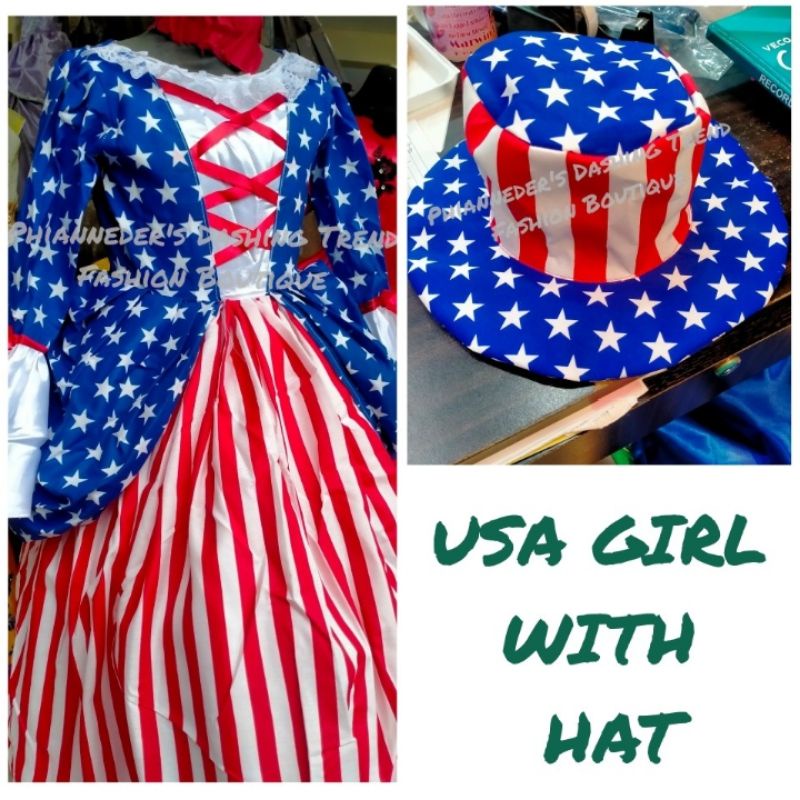 USA GIRL - UNITED NATION COSTUME - SEPERATE USA HAT | Shopee Philippines