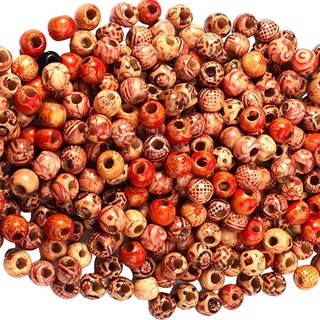 100pcs Afrian Macrame Wood Beads for Craft Beads, Hair Braids