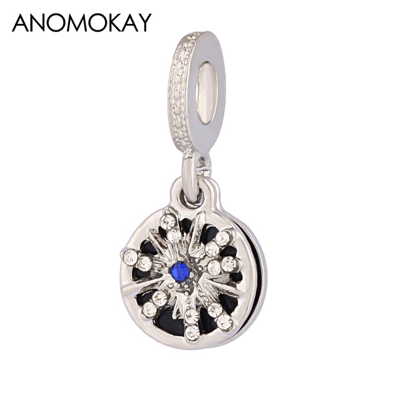 Dark Blue Enamel Star Moon Pendants Charms fit Bracelets & Bangles ...