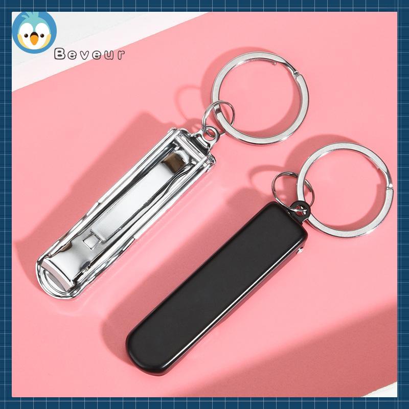 Carbon Steel Folding Nail Scissors with Key Ring Nail Clippers Manicure