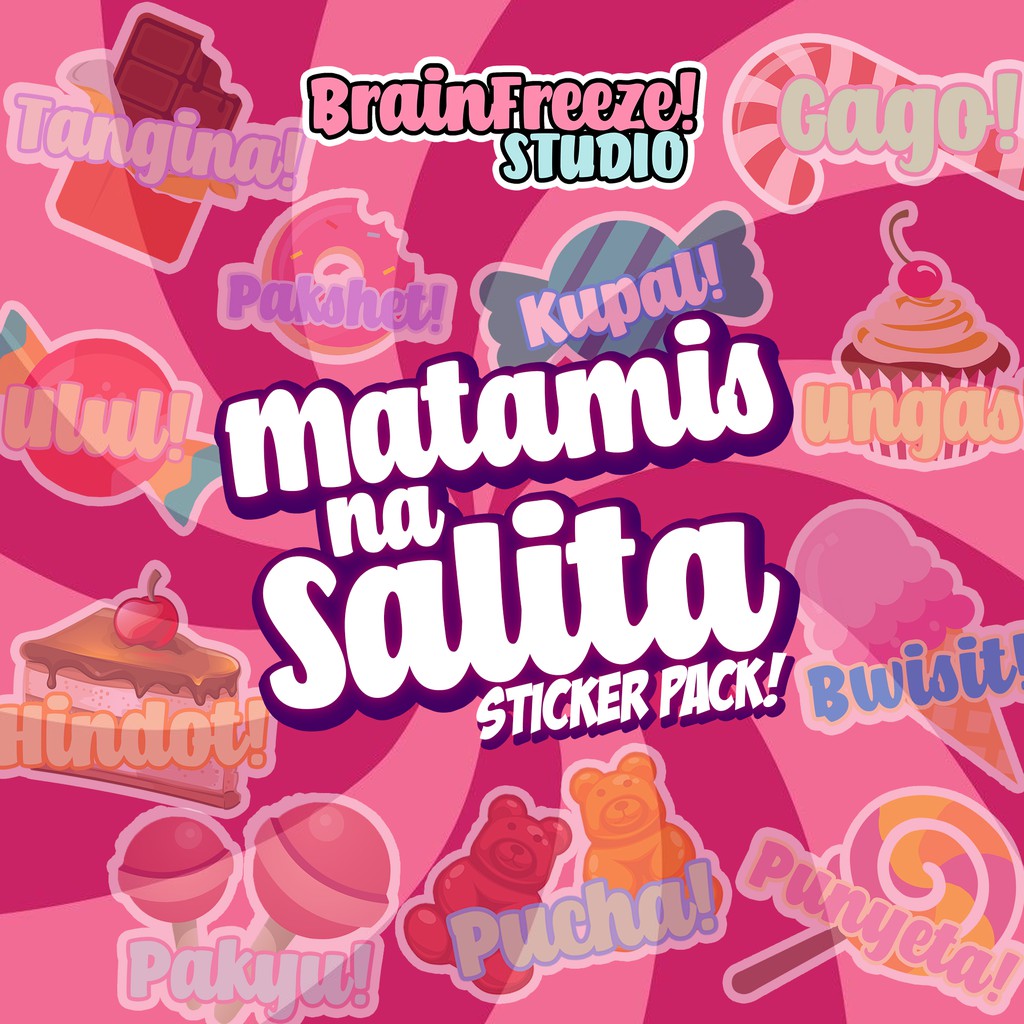 Matatamis na Salita Sticker Pack! - Waterproof Glossy Matte Finish ...
