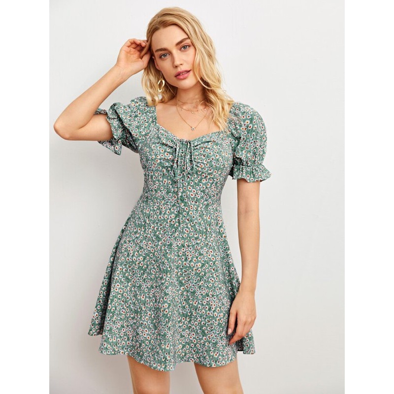 Floral dress shein sales