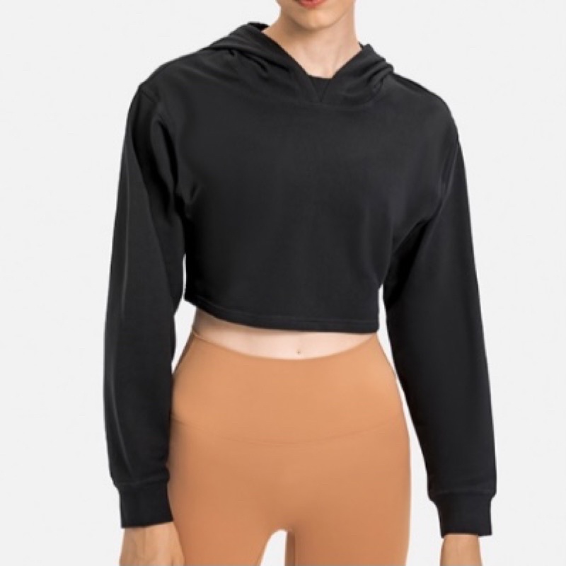 Crop top outlet hoodie shopee