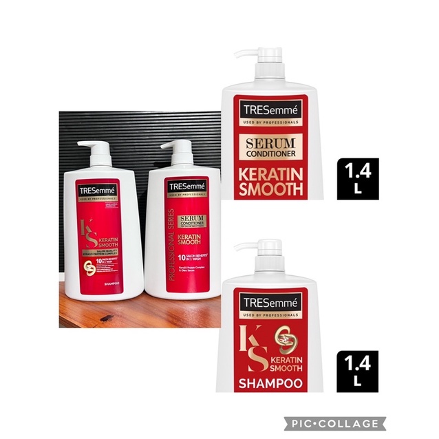 Tresemme Serum Shampoo Or Conditioner Keratin Smooth With Kera10 Complex 14l Shopee Philippines