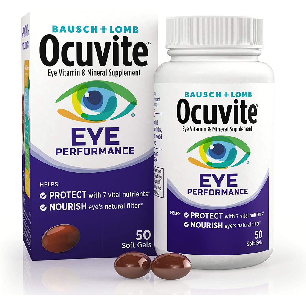 Bausch + Lomb Ocuvite Higher Dosage Eye Vitamin w Zinc, Vitamins C D E