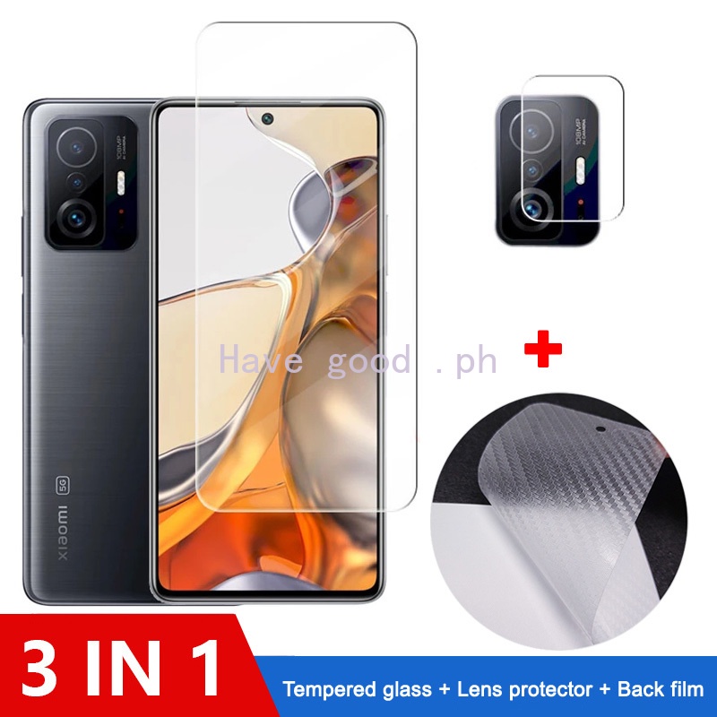 For Xiaomi 11T Pro Tempered Glass Film 3in1 For Xiaomi Mi 11 11T 10T