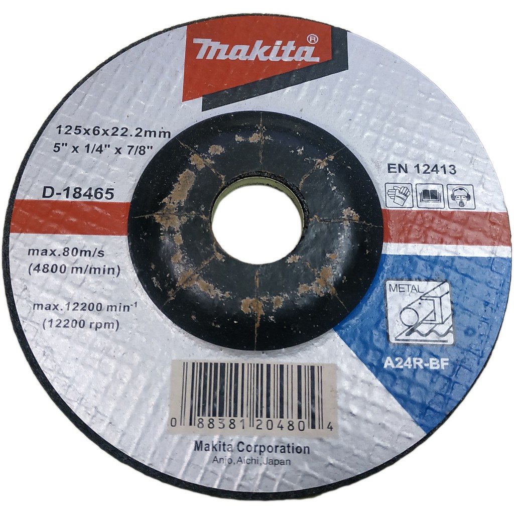 ORIGINAL MAKITA GRINDING DISC D18465 ( 5" x 1/4" x 7/8" or 125mm x 6mm