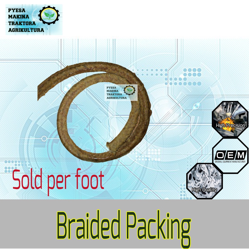 Braided Packing Rope Packing Graphite Asbestos sold per foot de tres 3 ...