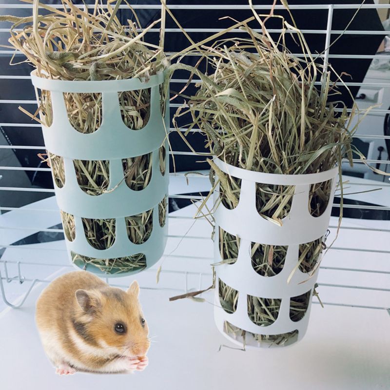 Rabbit Food Feeder Small Animals Rat Hay Rack Manger Chinchilla Cage ...