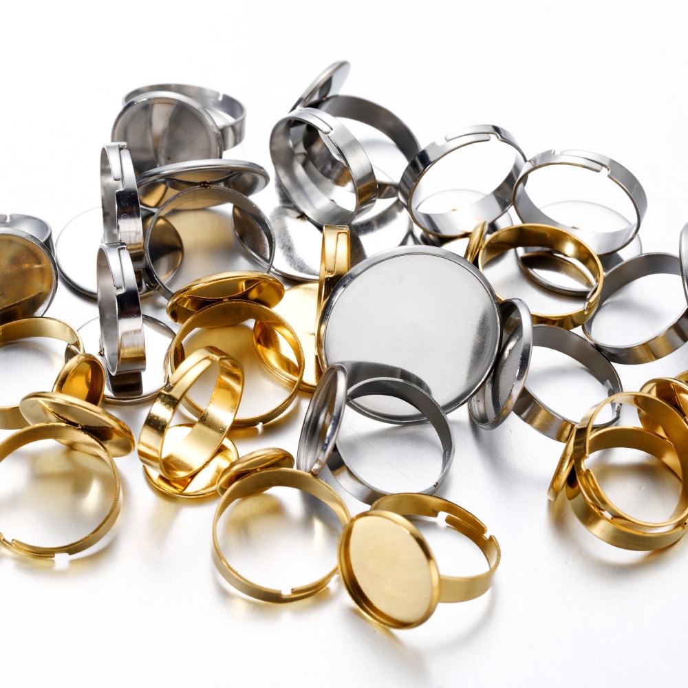 10Pcs 10-25mm Adjustable Blank Ring Base Ring Base Tray Diy Jewelry ...