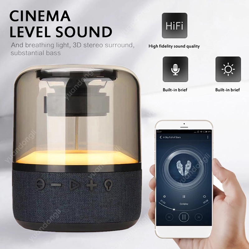 NOVA Z5 Bluetooth Speaker Glass Seven Color Light Bluetooth Speaker ...