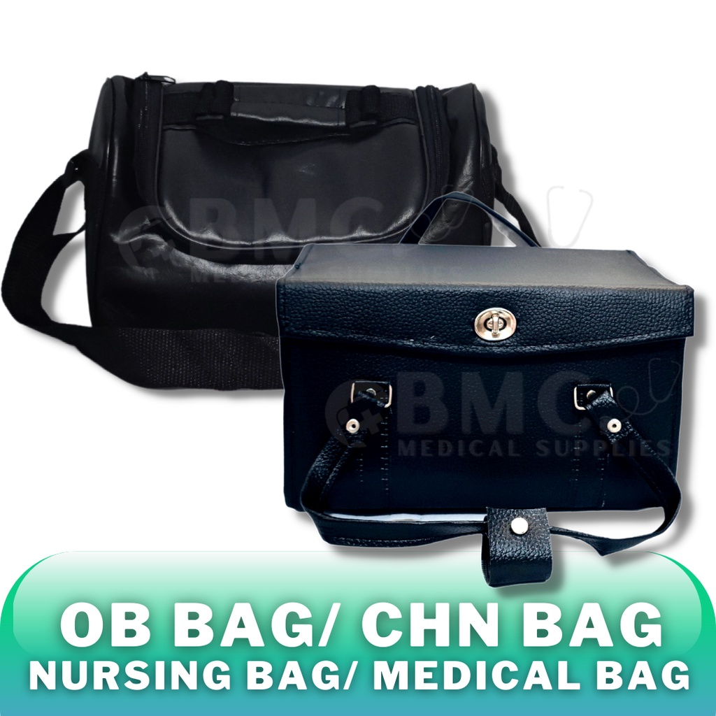 OB Bag Leather Medical / Nursing Bag / CHN Bag ( Sling, Oval and