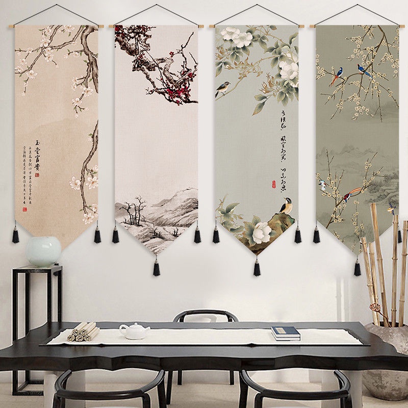 Chinese Painting Hanging Cloth Chinese Style Wall Hanging Background Cloth Tapestry Home Decor Shopee Philippines