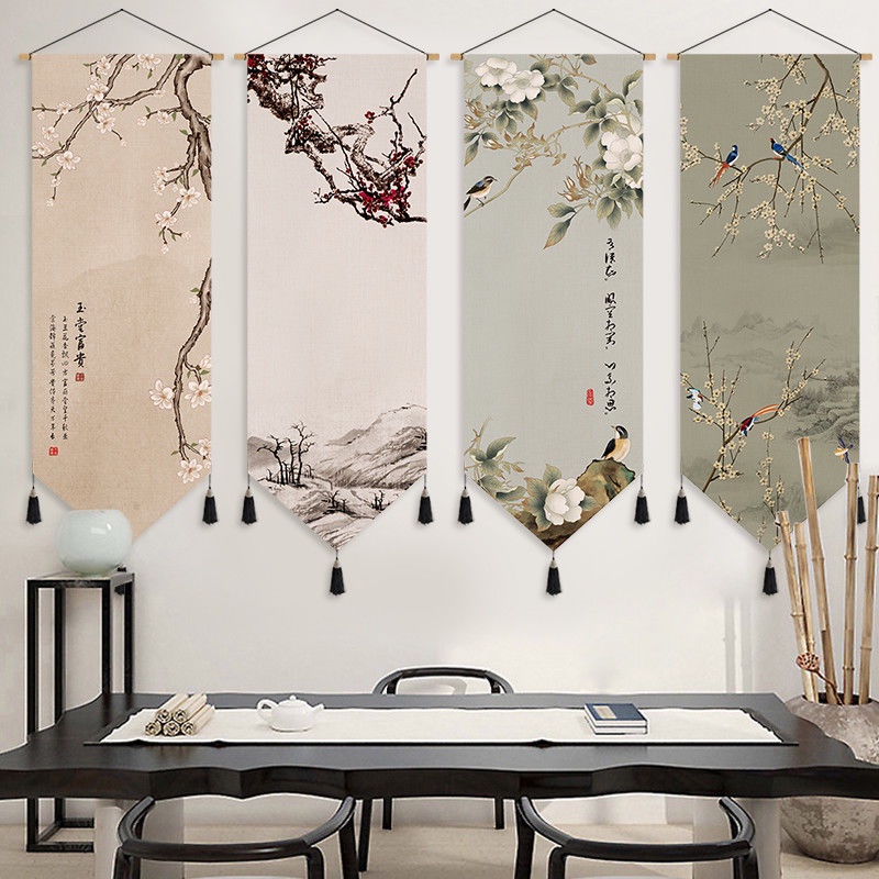 Chinese Painting Hanging Cloth Chinese Style Wall Hanging Background Cloth Tapestry Home Decor Shopee Philippines