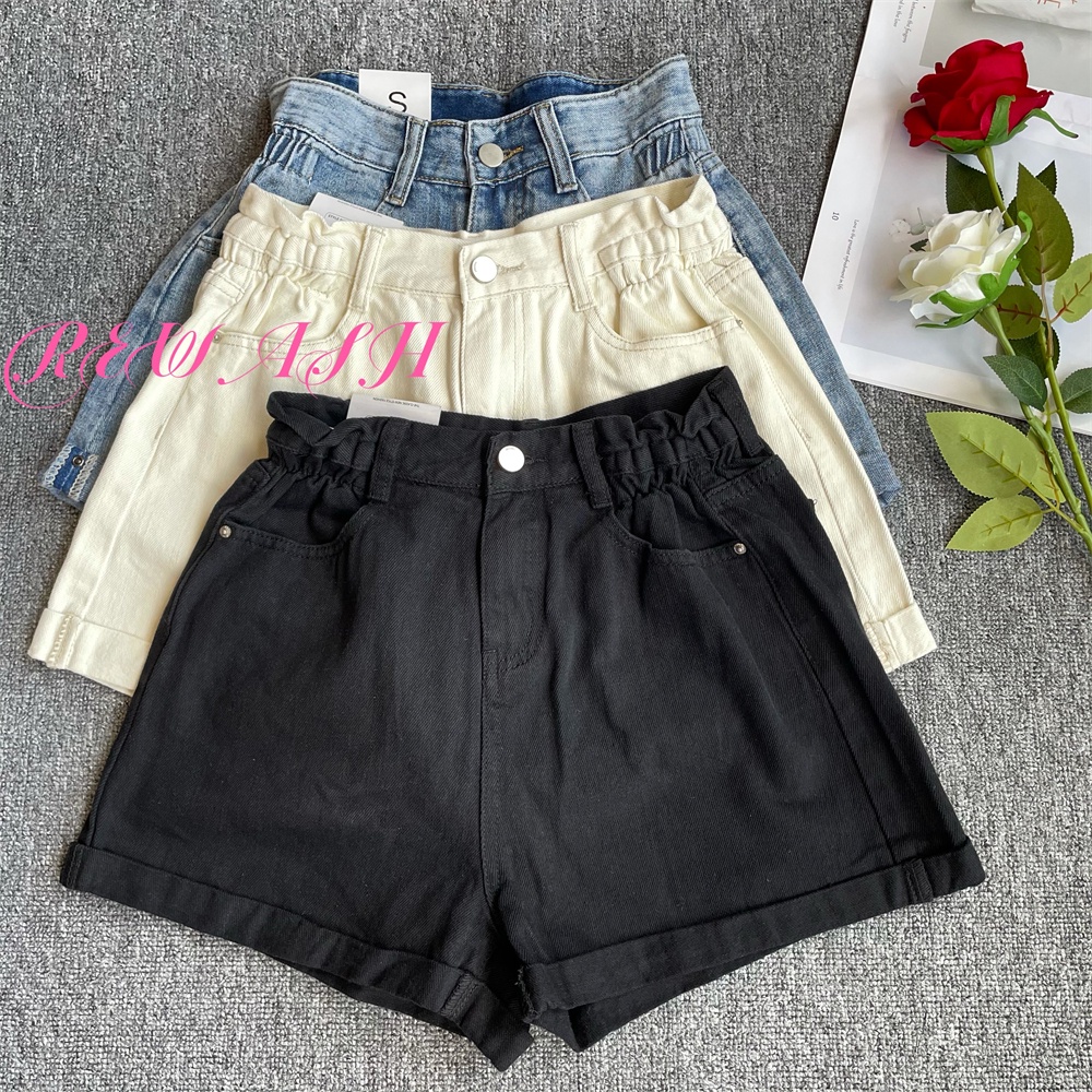 Denim Shorts For Ladies NEW ARRIVAL HIGH WAISTED SHORTS Black and White