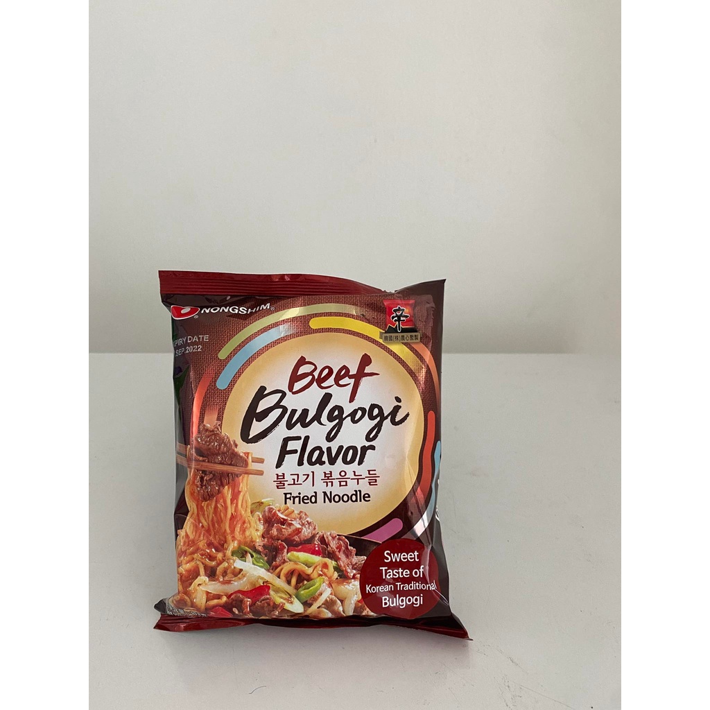 Korean Nongshim Beef Bulgogi Fried Noodles 103g Shopee Philippines 1257