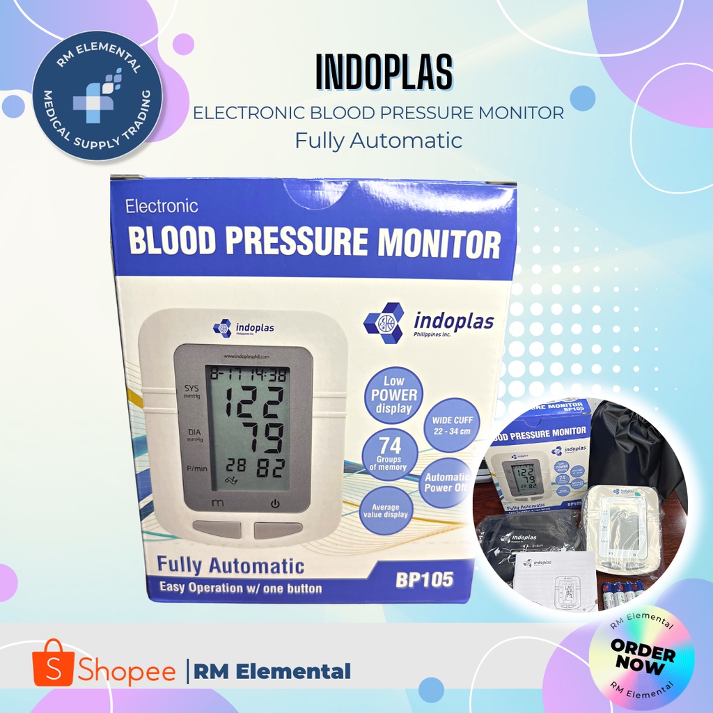 Indoplas BP105 Digital BP MONITOR Fully Automatic | Shopee Philippines