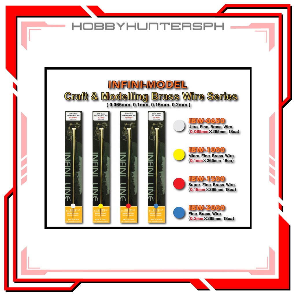 Infini Model Brass Wire IBW-0650/1000/1500/2000 [0.065mm/0.1mm/0.15mm/0 ...