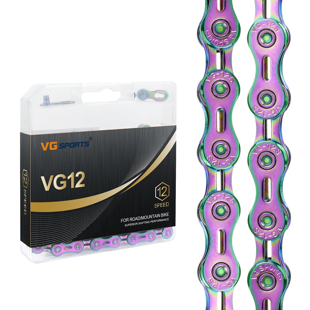 VG Sports Bicycle Chain 12 24 36 Speed Silver Gold Rainbow Titanium Gold Color Half Hollow Not Hollow Full Hollow MTB Mountain Bike Road Chains Bicycle Accessories Shopee Philippines