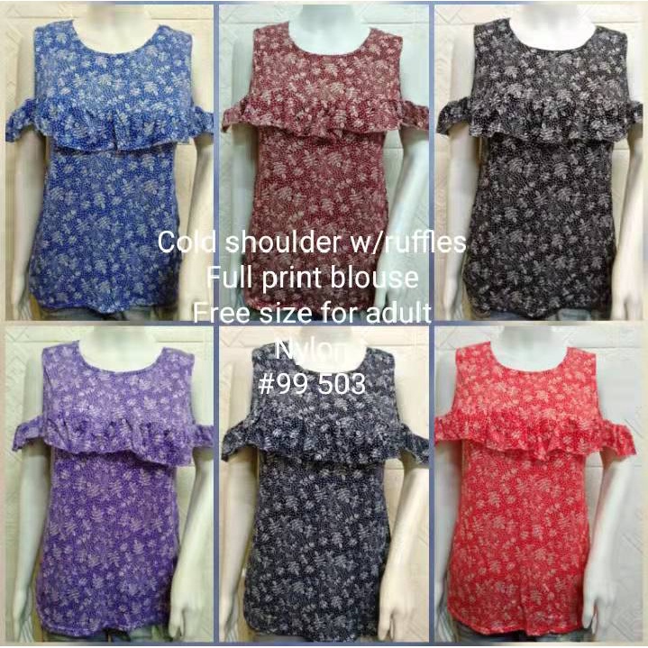 OFF-SHOULDER W/ RUFFLES FOR ADULT (CAN FIT UP TO LARGE) | Shopee ...