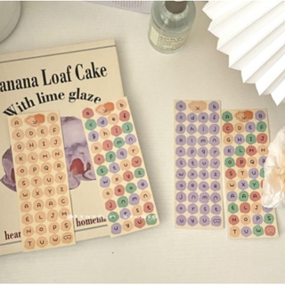 Aesthetic Stickers Ins Sticker Colorful Ribbons Alphabet Stickers ...