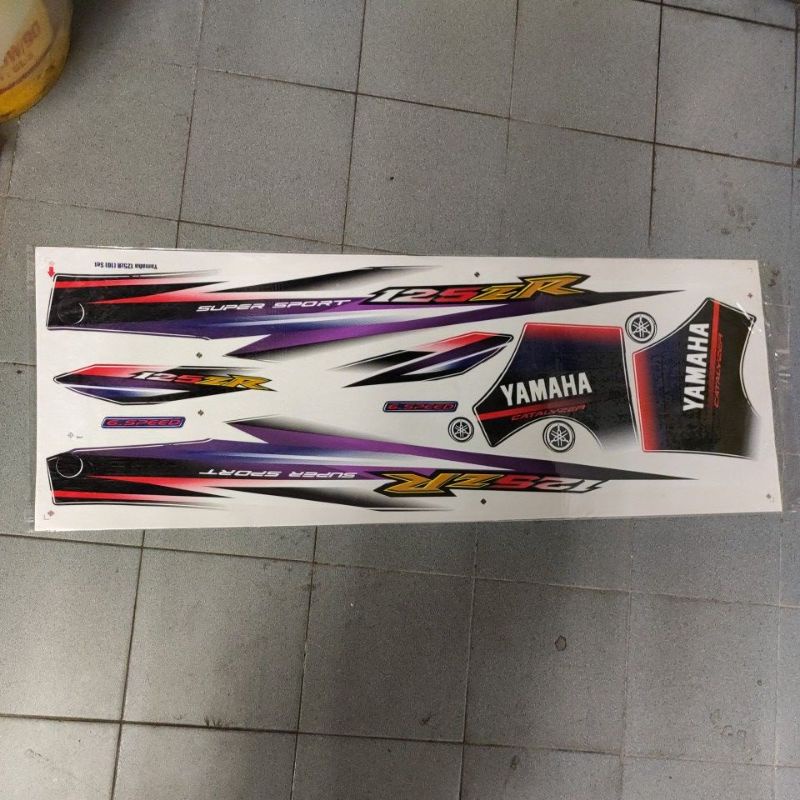 Stiker sticker body stripe cover set (10) yamaha y125z y125zr 125z ...