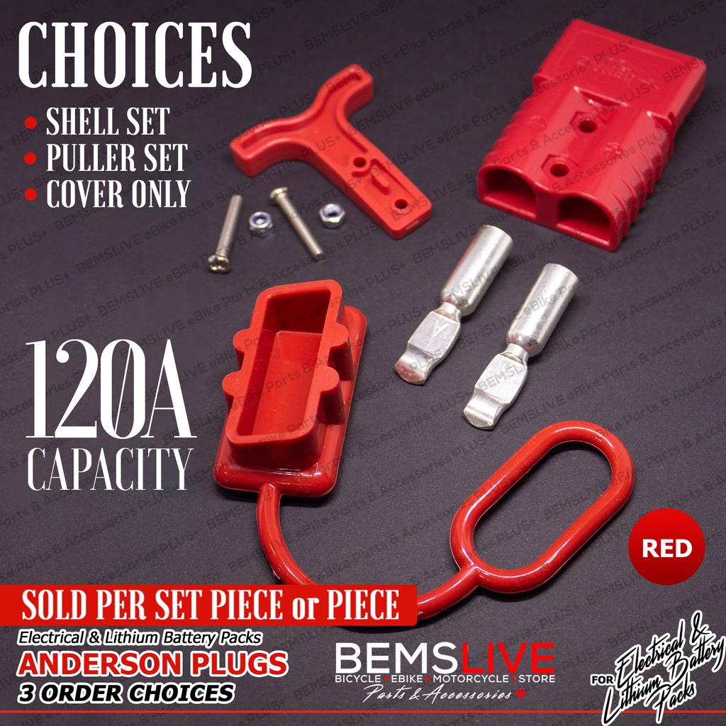 120A Red ANDERSON Plug Connector 3 Choices of Order by BEMS (Anderson