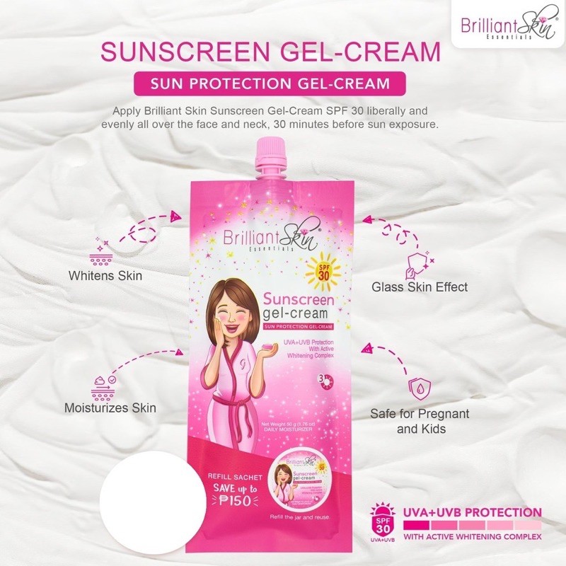 Brilliant Skin Sunscreen Gel-Cream SPF 30 50G | Shopee Philippines