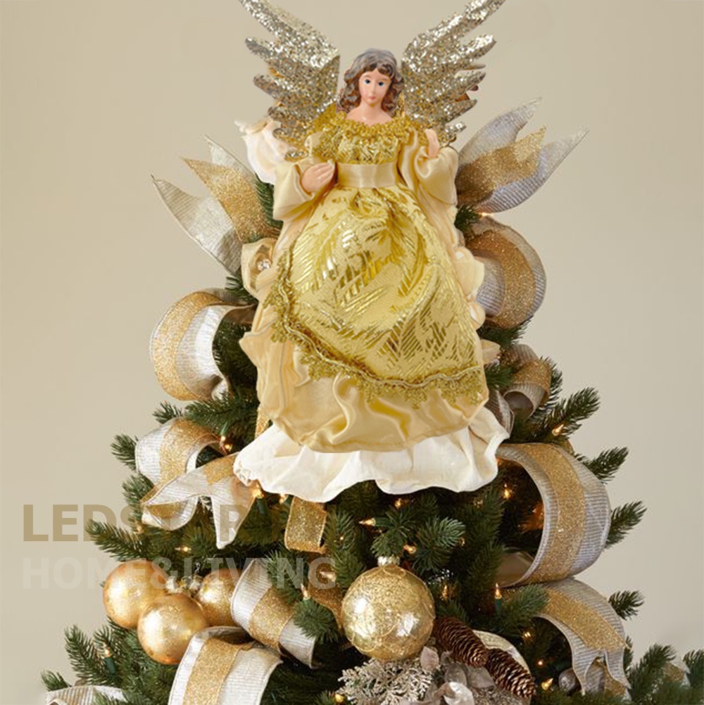 Christmas Gilded Angel Treetopper Christmas Tree Top Decoration ...