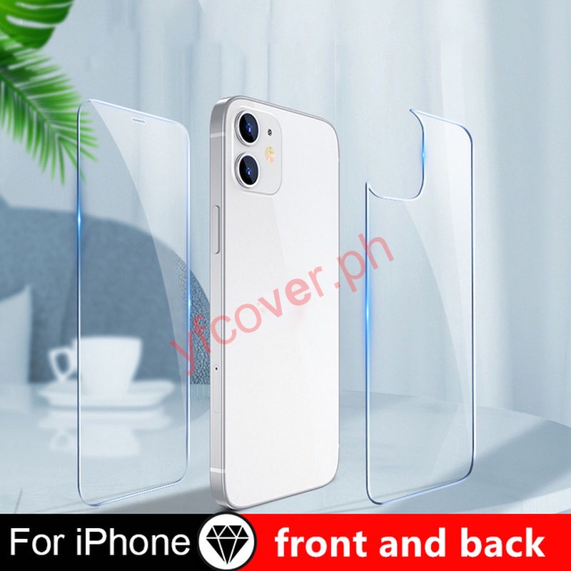 Front And Back Tempered Glass For iPhone 16 15 14 Pro Max 14 15 16 Plus 13  12 Mini 11 Pro XS Max X XR Plus Clear Screen Protector Protective