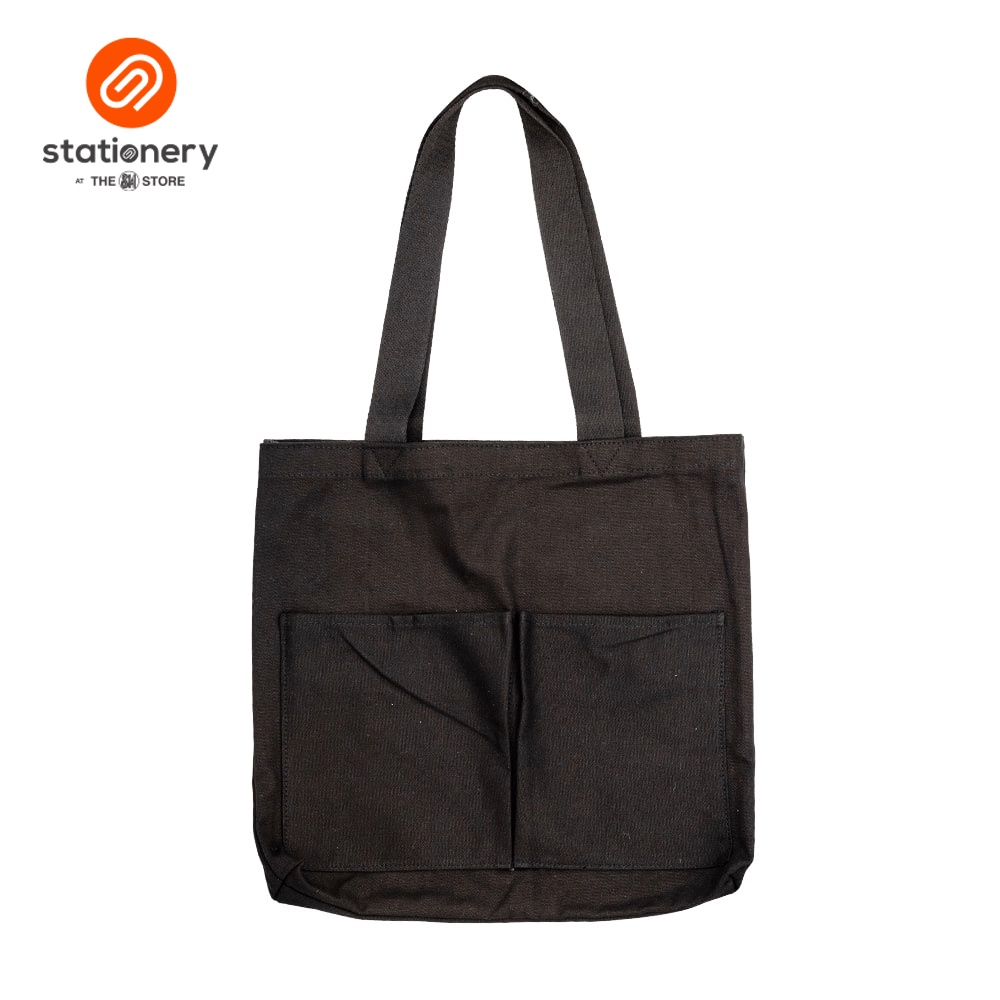 Canvas Tote Bag with 2 Side Pockets