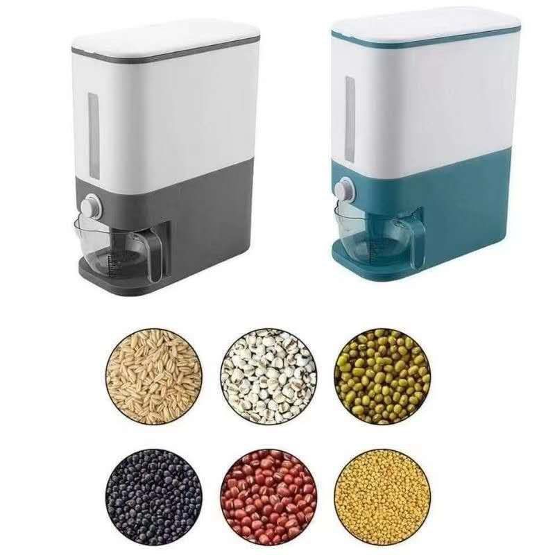 HYS 12kg Rice Dispenser and Storage with measuring cup, Whole Grains ...