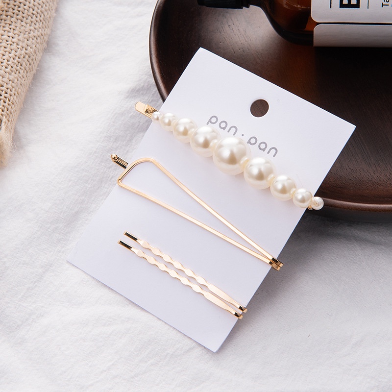 Metal Hair Clip Set Korean Hair Pins High Quality Elegant Gold Hairpin Set Bangs Pin Shopee