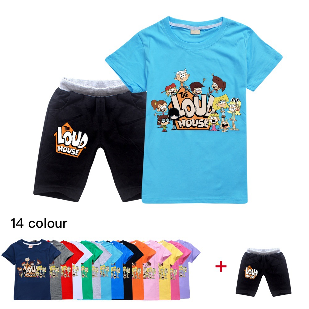 Summer THE LOUD HOUSE Girls boys Short Sleeve Shortsleeved cotton T