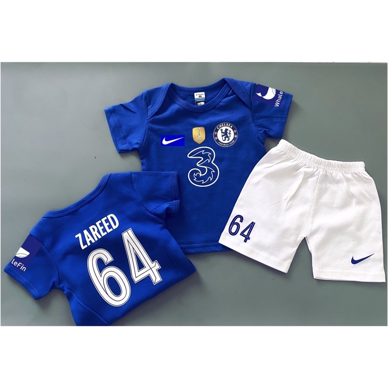Chelsea kids baby set sluar ( FREE NAMA NOMBOR ) | Shopee Philippines