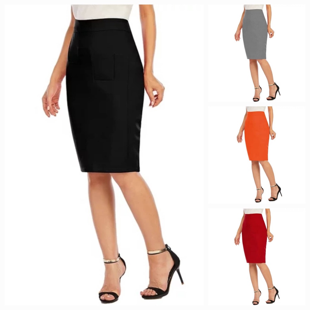 Knee-length Pencil Skirt