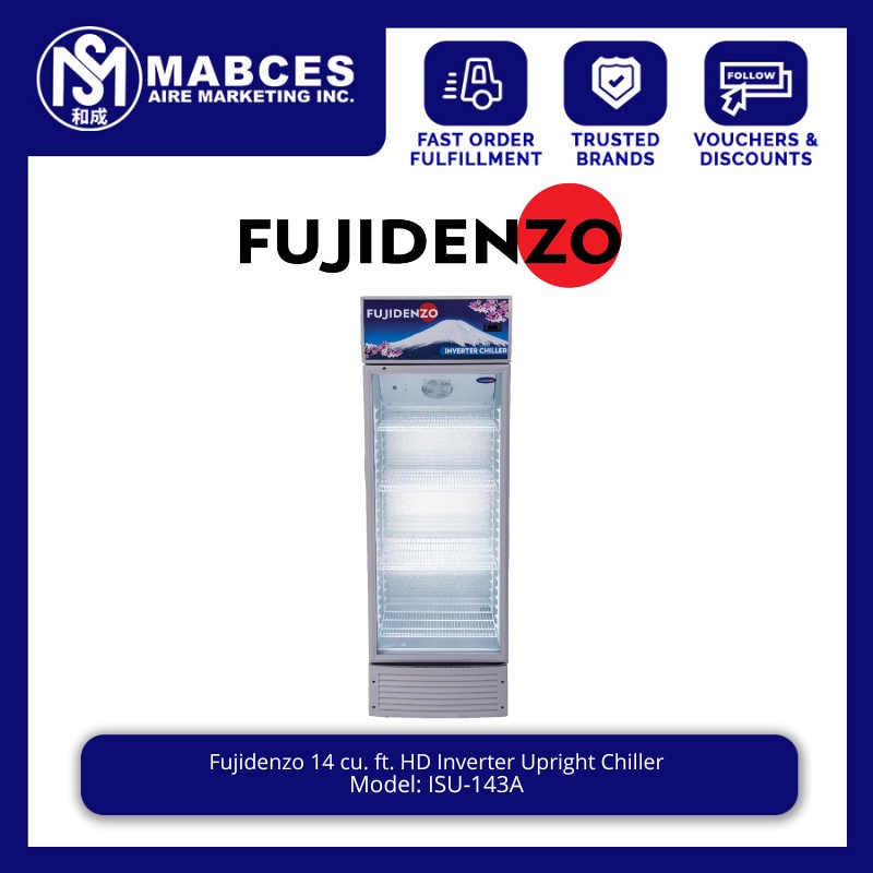 Fujidenzo 14 cu. ft. HD Inverter Upright Chiller ISU143A Shopee