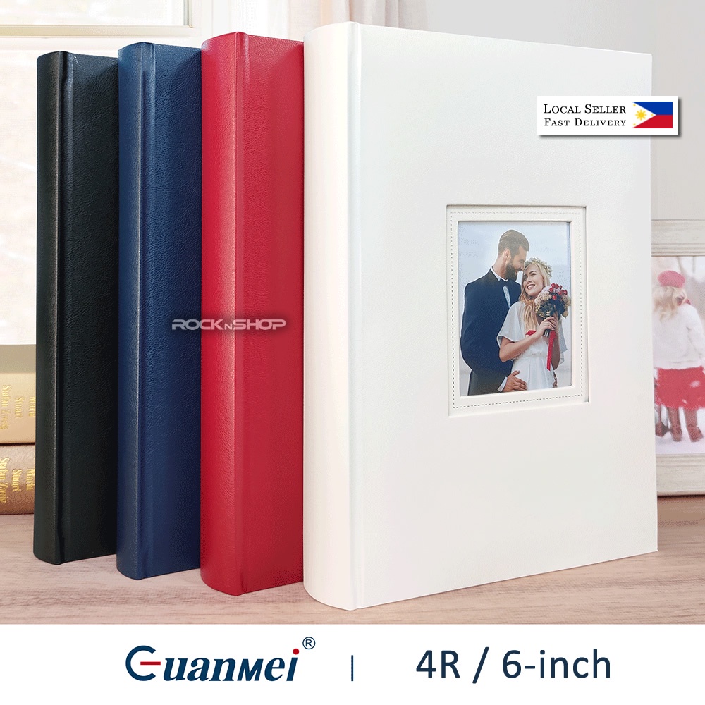6-inch 4R Photo Album 200 / 300 Pockets Leather Cover Binder Wedding ...