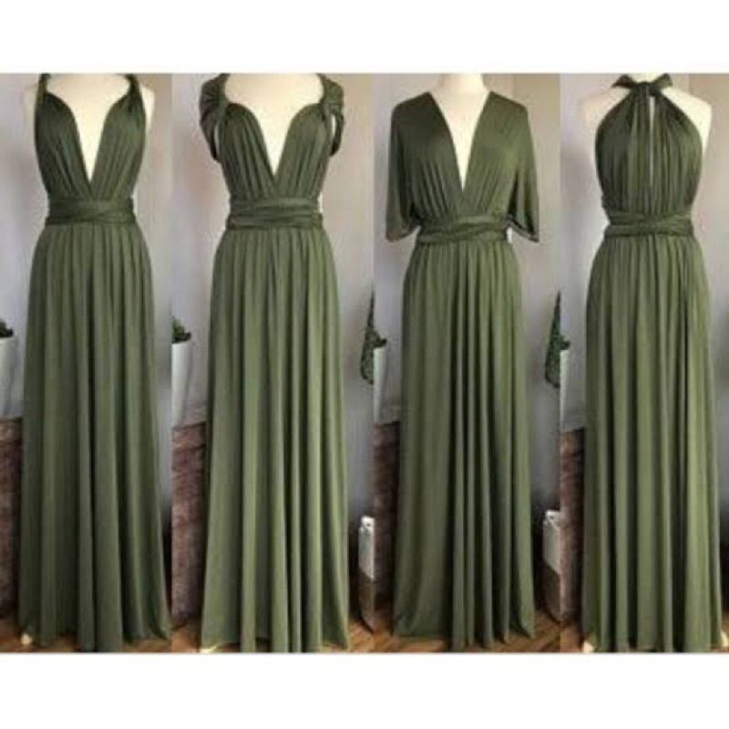 Neptune Dress Olive Green